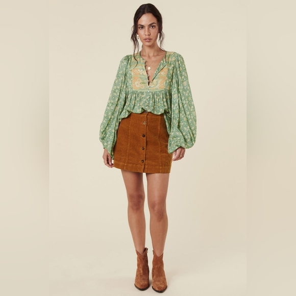 Spell Dresses & Skirts - NWT Faye Corduroy Mini Skirt in Caramel